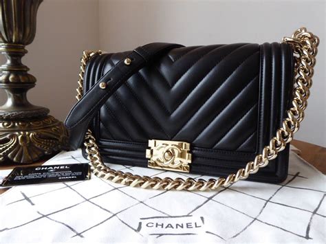 chanel boy medium lambskin gold hardware|chanel black handbags.